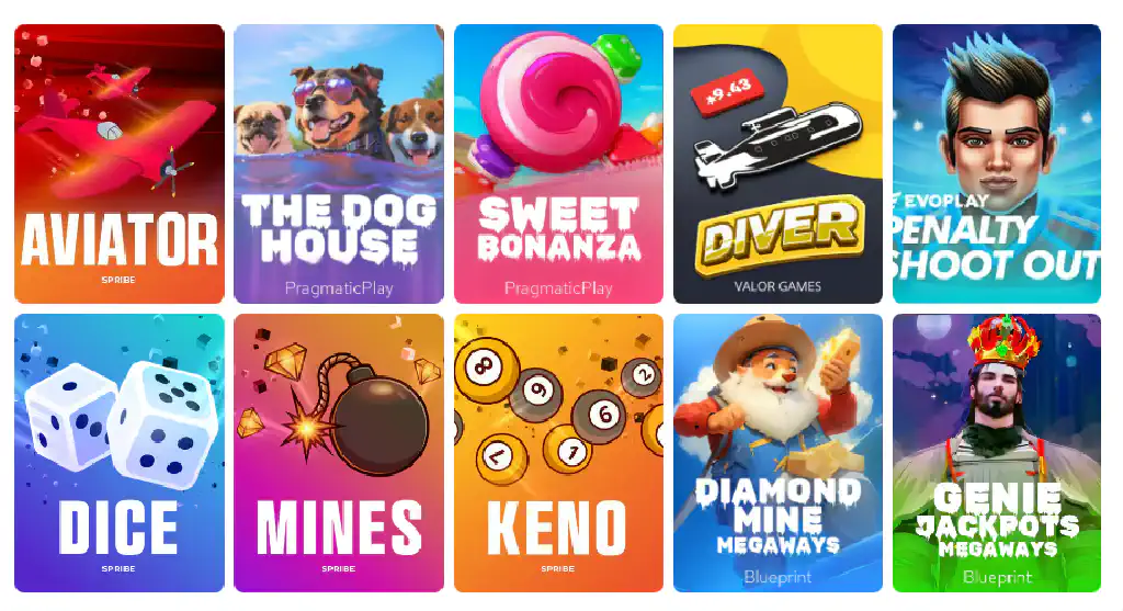 Enjoy live games and slots in the Valor Casino mobile app